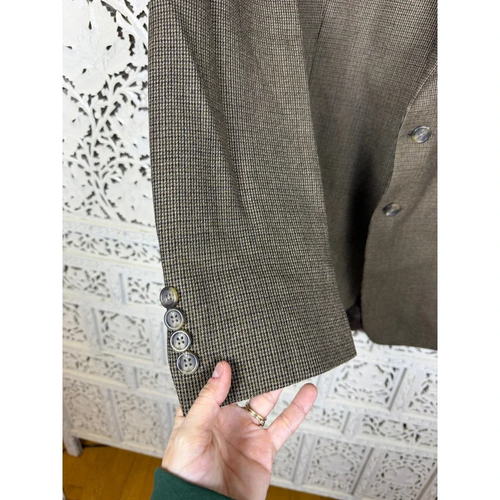 Chaps Plaid Lambswool Blazer Mens 46R Sports Jacket 2 Button‎ Career Academia